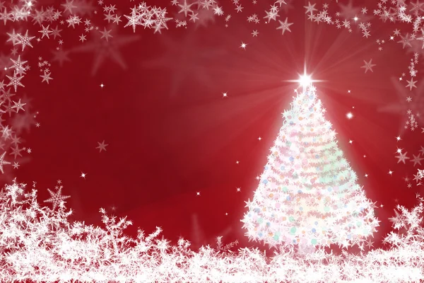 Magic Christmas tree background illustration — Stock Photo, Image