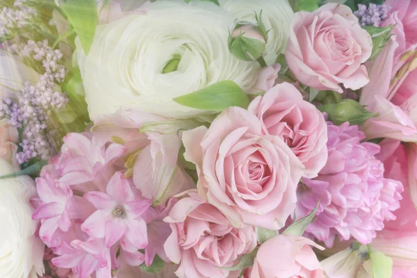 Arranjo de buquê de flores incrível close up — Fotografia de Stock