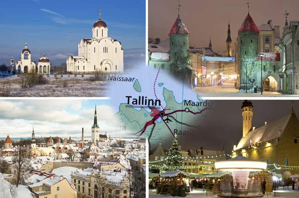 Collage hiver Tallinn — Photo