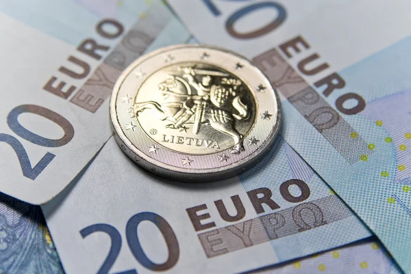 Lithuanian new euro money — Stock Photo, Image