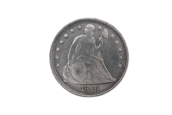 One silver dollar of USA — Stock Photo, Image