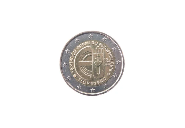Commemorative coin of Slovakia — Stock Photo, Image