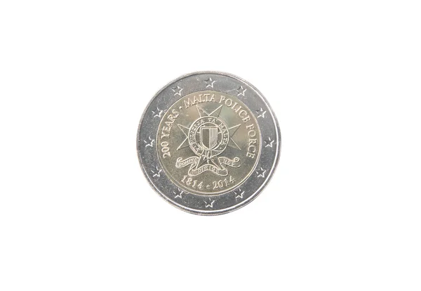 Commemorative 2 euro coin of Malta — Stock Photo, Image