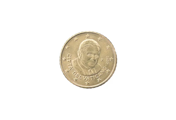 50 cent coin of Vaticano — Stock Photo, Image
