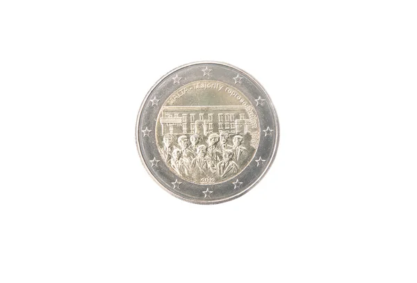 Commemorative 2 euro coin of Malta — Stock Photo, Image
