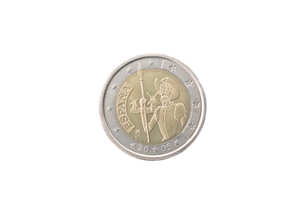 Commemorative 2 euro coin of Spain — Stock Photo, Image