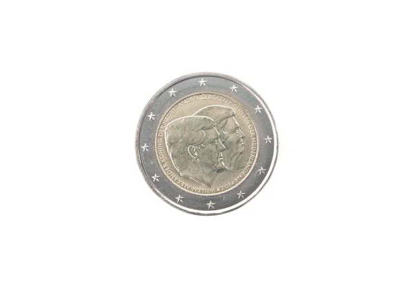 Moeda comemorativa de 2 euros dos Países Baixos — Fotografia de Stock