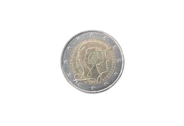 Pamiątkowe monety 2 euro z Holandii — Zdjęcie stockowe
