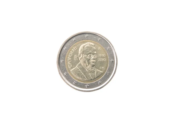 Commemorative 2 euro coin of Italy — Stock Photo, Image