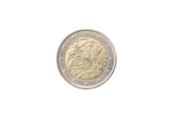 2 euro emlékérmét, Olaszország — Stock Fotó