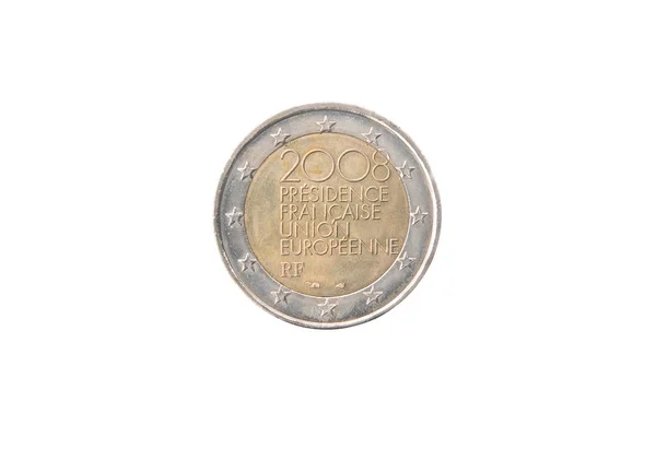 Commemorative 2 euro coin of France — Stock Photo, Image