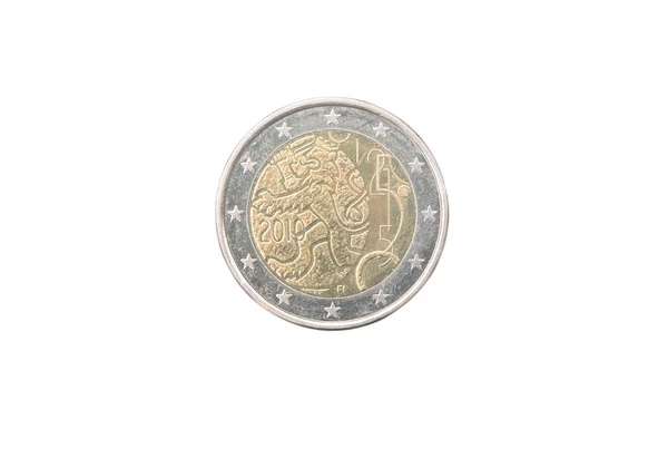 Commemorative 2 euro coin of Finland — Stock Photo, Image