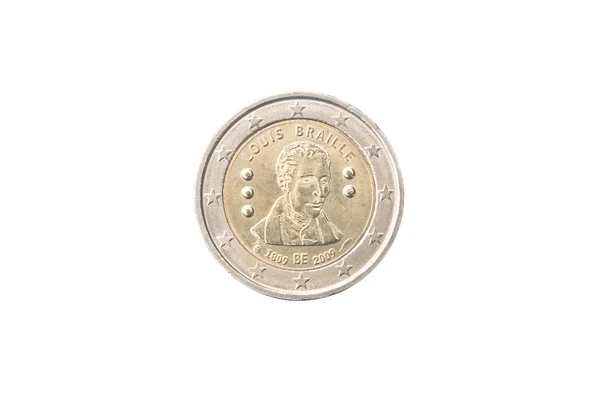 Commemorative 2 euro coin of Belgium — Stock Photo, Image