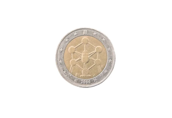 Moeda comemorativa de 2 euros da Bélgica — Fotografia de Stock