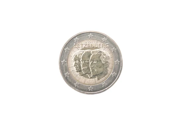 Commemorative 2 euro coin of Luxembourg — Stock Photo, Image