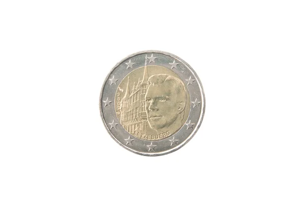 Commemorative 2 euro coin of Luxembourg — Stock Photo, Image