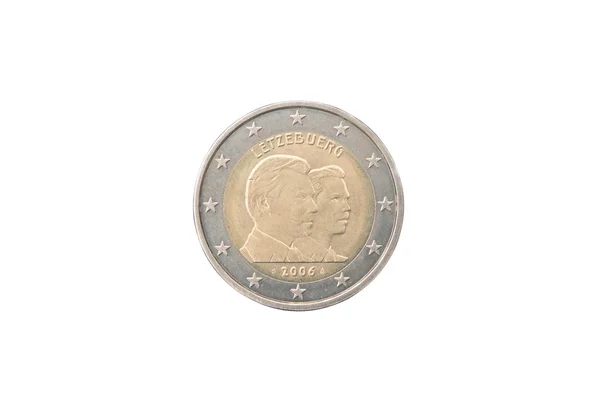 Commemorative 2 euro coin of Luxembourg — Stock Photo, Image