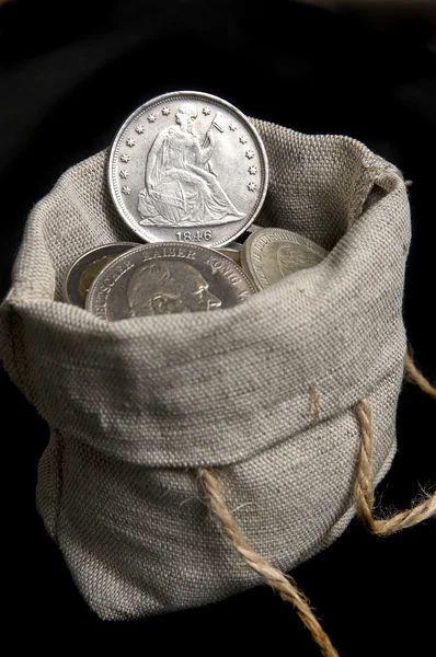 Old silver dollar of USA — Stock Photo, Image