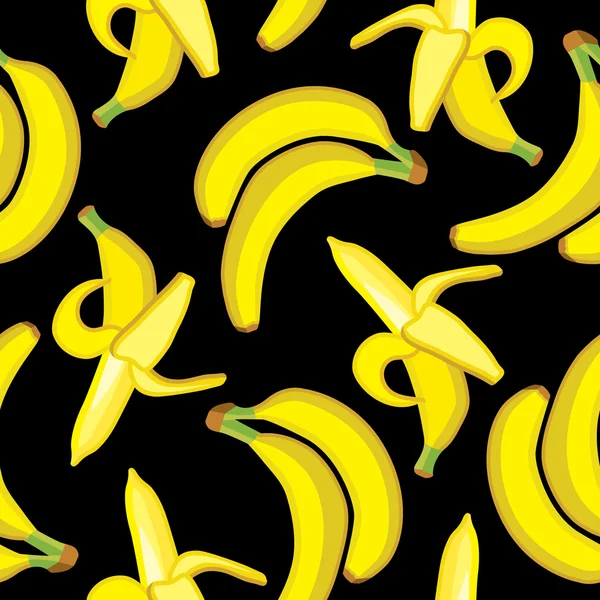 Patrón sin costuras con plátanos brillantes — Vector de stock