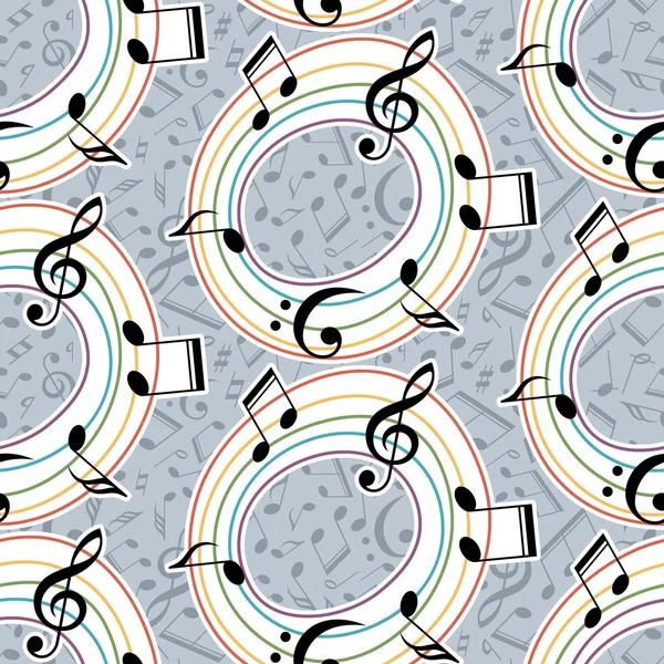 Pattern with notes — Stock Vector