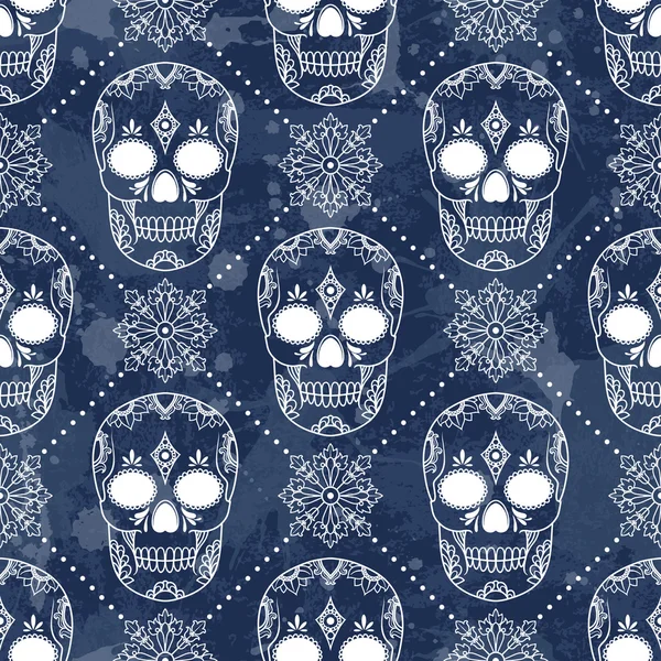 Pattern with  skulls — Stock Vector