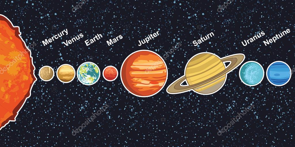 Sistema solar imágenes de stock de arte vectorial