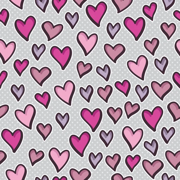 Vzorek s Valentýnské srdce — Stockový vektor