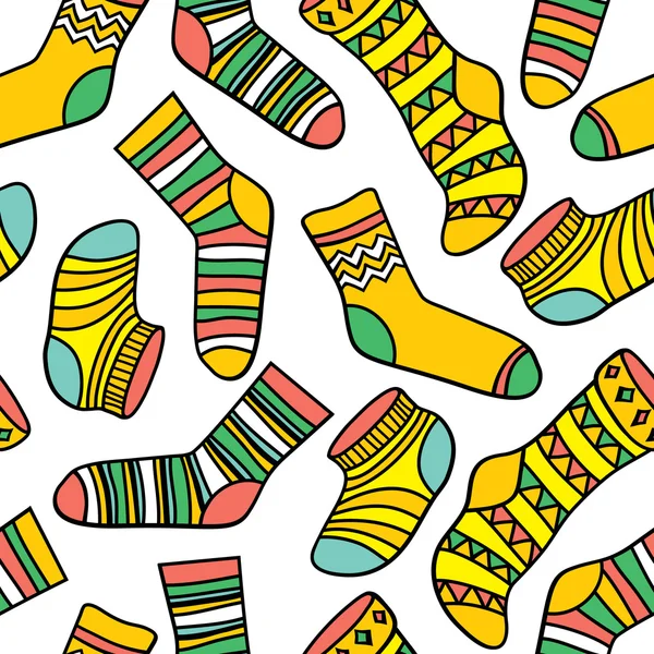 Seamless abstract pattern with socks — Stock Vector