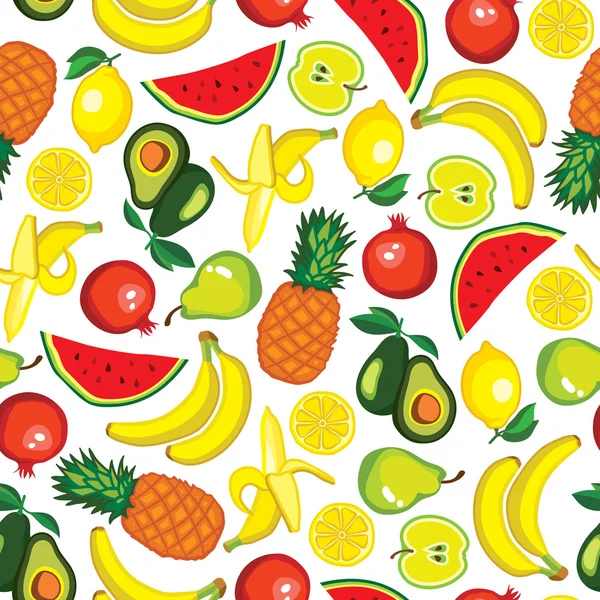 Seamless pattern with fruits — Stock Vector