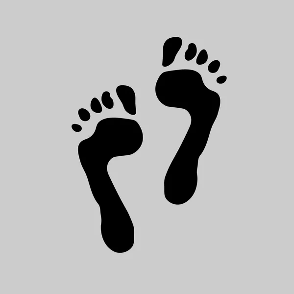 Vestígios de pés humanos — Vetor de Stock