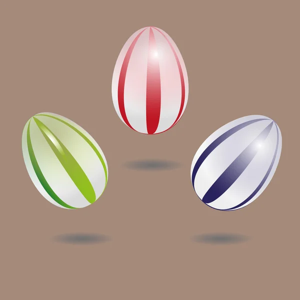 Poser les œufs avec des rayures — Image vectorielle
