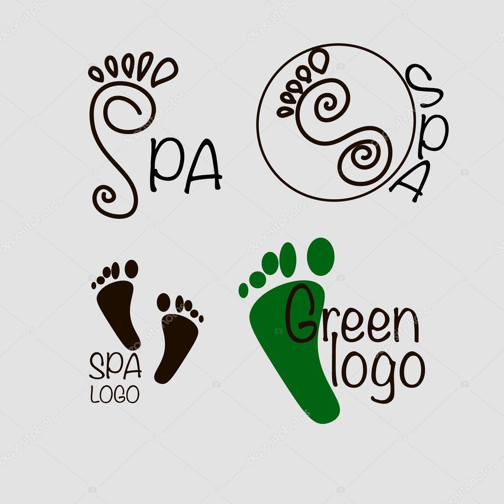 Spa pies logo Vector de stock por ©ZAIRAT 107203404