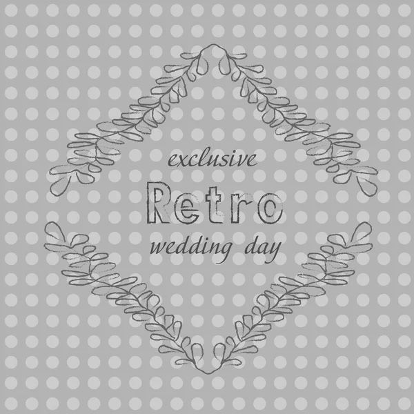Эксклюзивная иллюстрация дня ретро-свадьбы с текстурой — стоковый вектор