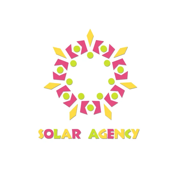 Логотип сонячної агентства — стоковий вектор