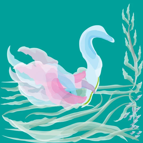 Векторна ілюстрація акварельної качки — стоковий вектор