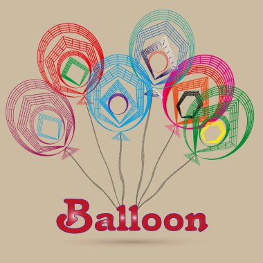 renkli balonlar illüstrasyon vektör
