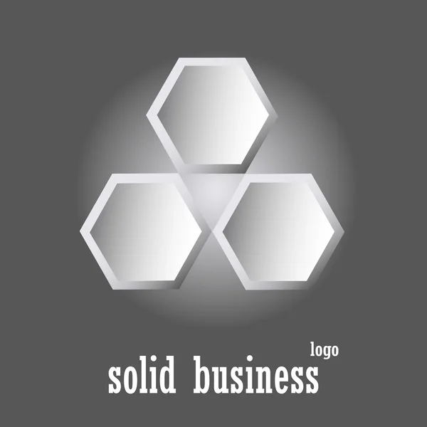 Illustration vectorielle du logo pour une entreprise solide — Image vectorielle