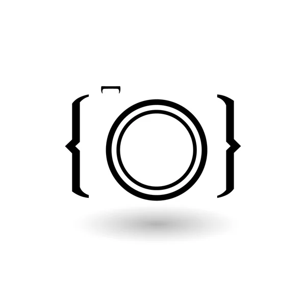 Black and white camera — Stock Vector