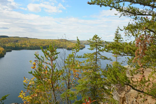 Lago Jack com fome e Floresta Nacional Superior — Fotografia de Stock