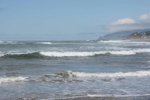 Paisaje Marino Refrescante Primavera Siletz Bay Largo Pintoresca Costa Central — Foto de Stock