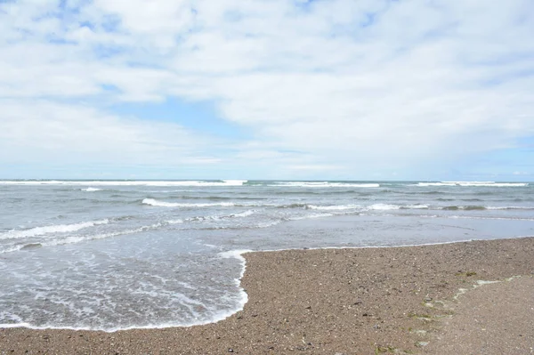 Vista Tranquila Primavera Océano Pacífico Norte Siletz Bay Beach Largo — Foto de Stock