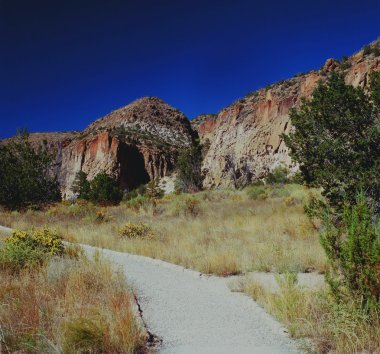Bandelier Ulusal Anıtı at Autumn-yeni Meksika