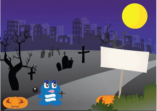 Spooky Halloween background — Stock Vector