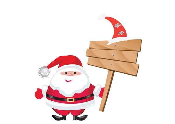 Santa on white background — Stock Vector