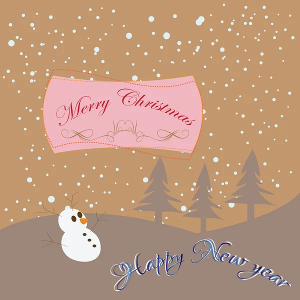 Snowman background — Stock Vector