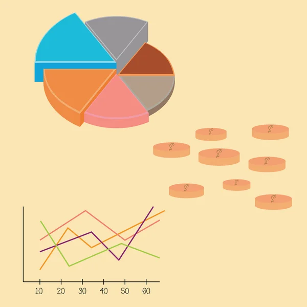 Money graph — Stock Vector