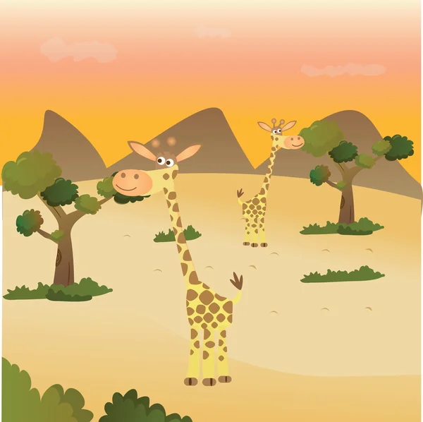 Giraffe background — Stock Vector