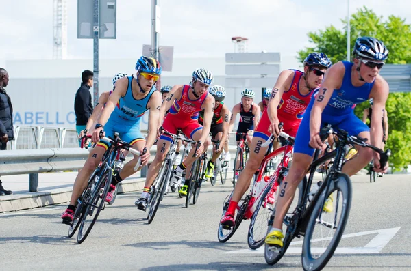 Duatlón en Cantabria, España ) — Foto de Stock