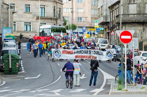 Demostración ecológica en Madrid (España) ) — Foto de Stock