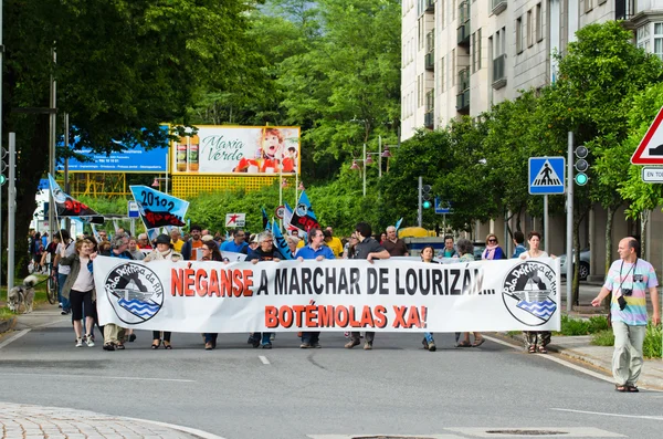 Ekologické demonstrace v Galicii (Španělsko) — Stock fotografie